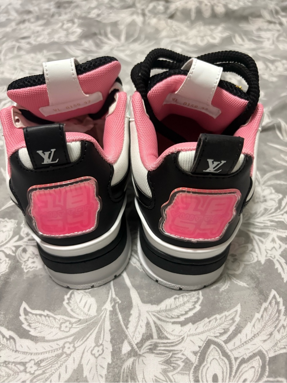 Louis Vuitton Pink, Black & White Athletic Sneakers - Picture 3 of 6